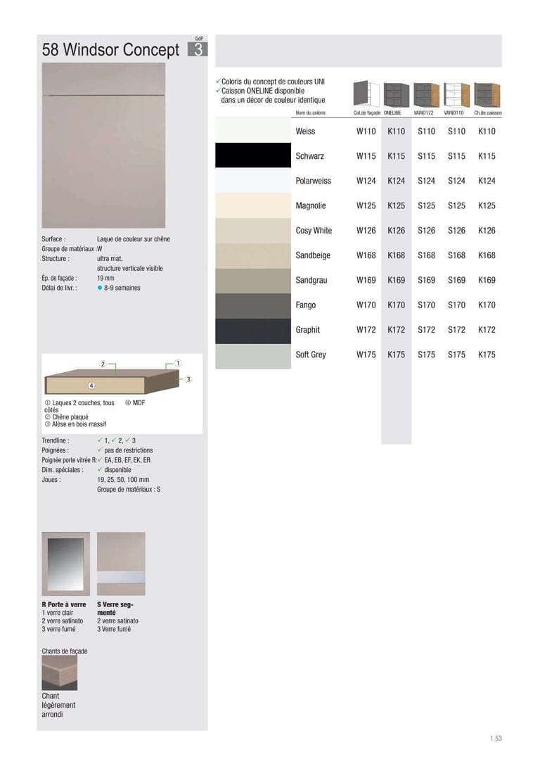 Catalogue Beckermann · page gamme Colour, laque RAL sur mesure.